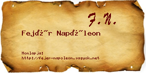 Fejér Napóleon névjegykártya